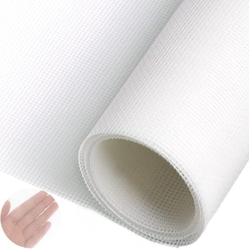Fliegennetz Meterware 150 x 300 cm,Fiberglas Fliegengitter Fenster Mesh Gewebe Schneidbar Ersatznetz,DIY Insektenschutz Gaze Fenster, für Dachfenster, Terrassentür, Weiß