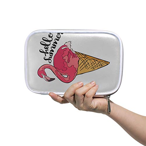 Preisvergleich Produktbild Reisekosmetiktaschen Pink Flamingo Ice Cream Summer Kleine Kulturtasche Beauty Reisetasche Multifunktionale Reise-Kulturtasche für Männer Frauen