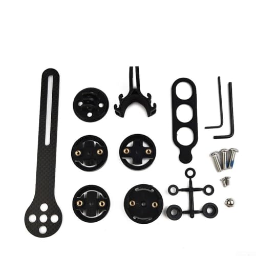 Soporte de bicicleta ligero de fibra de carbono aerodinámica compatible con Garmin y Cateye