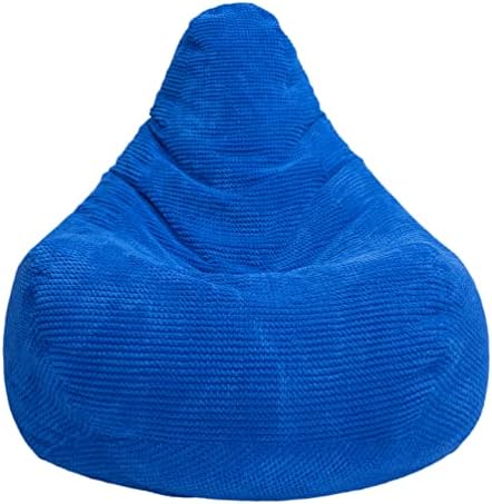 Loft 25 Adult Highback Bean Bag Chair | Corduroy Fabric Indoor Living Room Gaming Beanbag Lounger | Internal Liner | Ergonomic Design for Body Support (Bean Bag, Black)