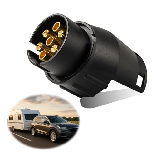 BosuLai Adaptador de remolque de 7 a 13 pines para coche, remolque, camión, caravana, remolque, 7 polos a 13 adaptadores de remolque