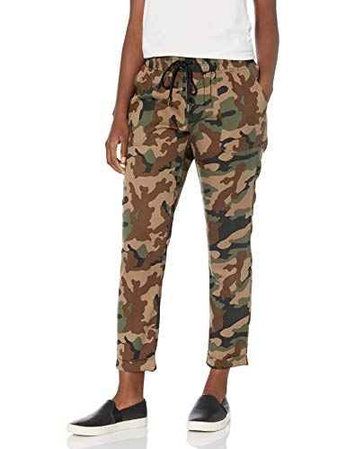 True Religion Women's Rolled Slim fit Jogger Sweatpant, Camo Print, Medium