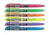 Pilot Rotulador Frixion Light, amarillo, anchura del trazo: 3,8 mm.Tinta que se borra – Simplemente se borra el falso marcado.(375132 / SW-FL-Y / 4136005).