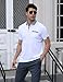 LIUPMWE Polo Shirts for Men with Pocket Elegante Plaided Short Sleeve Cotton T Shirts Golf Shirt,B-White,XL