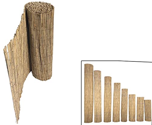 Schilfrohrmatte 'bambussi' eco als Balkon Sichtschutz Höhe 80/90/100/120/140/160/180/200cm - Breite 500cm für Garten Terasse Balkon Sichtschutz Windschutz Matten (90x500cm)