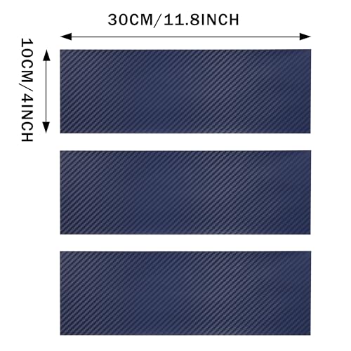 TOMALL 3pcs Vinyl Bowtie Logo Wrap Stickers Compatible with Chevy 11.8" x 4" Car Emblem Logo Overlay Decals DIY Modification Waterproof Universal Decoration (Blue-Carbon Fiber) by TOMALL - Image 2
