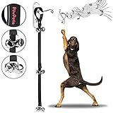 Dog Bells for Potty Training, PowPetie Dog Bell Training Your Puppy the Easy Way - 5 Extra Large Loud 1.4 Bell, Black Nylon, Adjustable Length for Small, Medium and Large Dogs