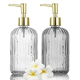 Glas-Seifenspenderflasche mit Pumpe, vielseitige tropffreie Pumpflasche, nachfüllbarer...
