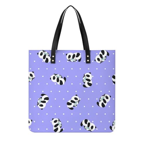 Tote bag pandas violet compagnon idéal pour vos escapades