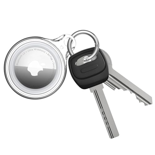 image for COOLQO 4 Pack Airtag Holder IPX8 Waterproof for Apple Air Tags with Ke