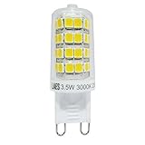 Lichtfarbe warmweiß Instant LAES 985948 hi-volt Pin LED Lampe klare G9, 3.5 W, 16.5 x 49 mm
