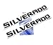 Yoaoo 2x OEM Black Silverado Emblem Badge Nameplate Letters 3D Replacement for 1500 2500Hd 3500Hd Glossy