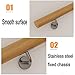 Staircase Handrails Stair Railing 5 cm Diameter Wooden Staircase Handrail-Complete Tool Kit, Indoor Loft Elderly Non-Slip Handrail Corridor Support Rods, Length 50～600cm(120cm)