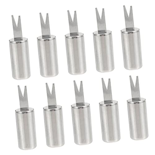 Amosfun 20 Pezzi Ago Per Mais in Acciaio Inossidabile Spiedini Di Cottura Forchetta Per Mais Multifunzione Spiedo Porta Mais Arrostito Impugnature Forchetta Per Barbecue Porta Punte Silver