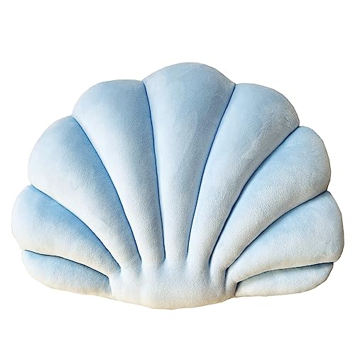 YRXRUS Light Blue Seashell Pillow