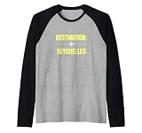 Vacaciones World Travel Seychelles Camiseta Manga Raglan