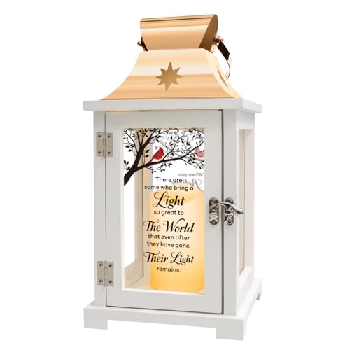 Memorial Lantern - Thoughtful Bereavement Gift for Loss of Loved One, Sympathy and Remembrance for Mother Father - Funeral Gift - There're Some Who Bring a Light by Homazing - Used condition - US$25.96