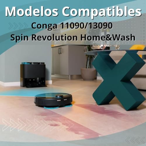 Miniatura 3 de Rm Pro 6 Bolsas De Repuesto Para Aspiradora Cecotec Conga 11090 13090 Spin Revolution Home Wash Alta Compatibilidad, Filtro De Polvo Eficiente