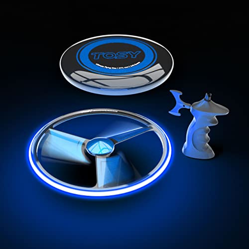 TOSY Patented Boomerang - 3 Super Bright LEDs, Rechargeable, Auto Light Up, Launcher & Flying Disc/Frisbee Included, Perfect Outdoor Games, Birthday & Camping Gift for Men/Boys/Teens/Kids