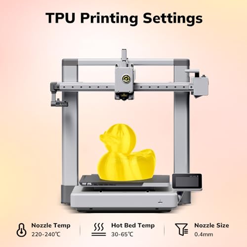 Image of AMOLEN 95A TPU 3D Printer Filament 1.75mm, High Hardness & Resilience TPU Transparent Yellow Filament, 1KG Flexible 3D Filament, Dimensional Accuracy + /- 0.02mm, Suitable for Most FDM 3D Printers