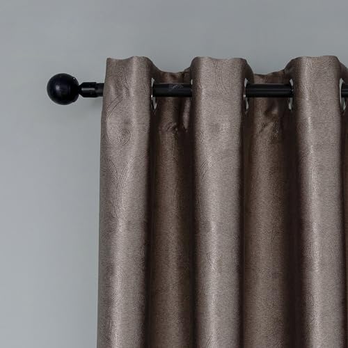 Rideaux occultants thermiques de prestige Rhodes aux finitions œillets bronze clair - 3