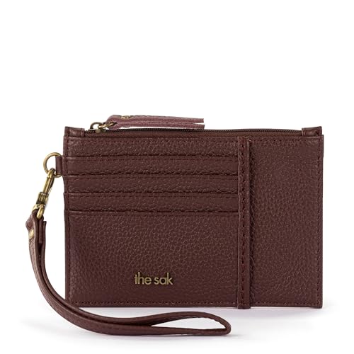 The Sak Iris Card Wallet - Women's Leather Wallet For Everyday - Slim Wallet With Zipper, Credit Card Slots & Coin Holder