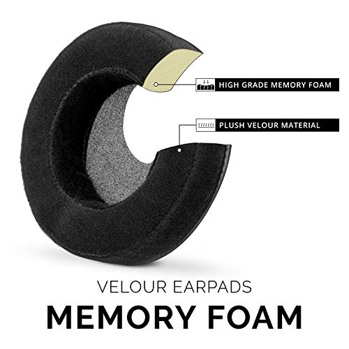 BRAINWAVZ XL Large Velour Replacement Memory Foam Earpads - Suitable For Many Other Large Over The Ear Headphones - Sennheiser, AKG, HifiMan, ATH, Philips, Fostex, Sony by BRAINWAVZ - Image 4