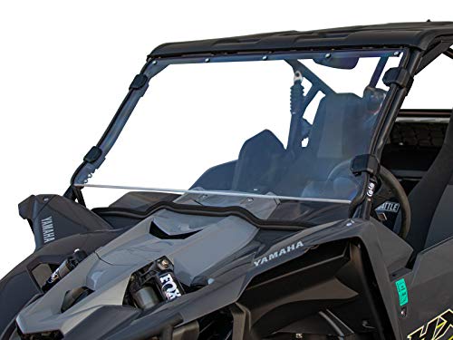 SuperATV Scratch Resistant Full Windshield for 2019+ Yamaha YXZ: Ultimate Off-Road Protection | USA-Made | 250x Stronger than glass | Includes Pre-installed Bulb Seal