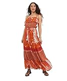 Joe Browns Damen Boho Patchwork Sommer Maxikleid Lässiges Kleid, Orange, 36