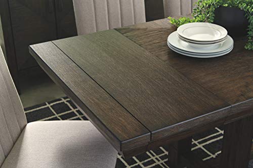 Signature Design By Ashley Dellbeck Casual Rectangular Dining Extension Table, Seats Up To 8, Dark Brown #TOP6