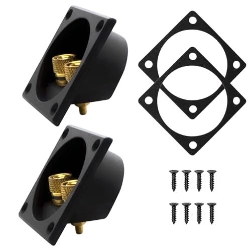 Makerele 2 Pcs Black Speaker Box Terminal Cup 2.2 Inch 2-Way