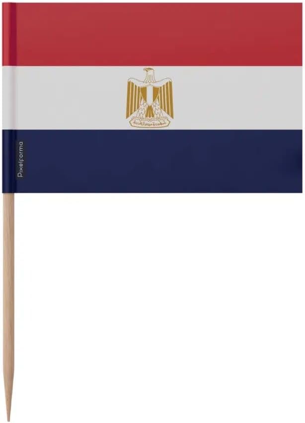 Egyptian Flag Toothpicks in Various Sizes 100 Pieces 12 cm