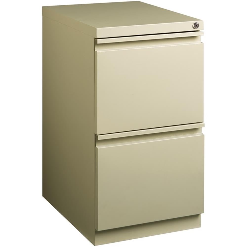 Pemberly Row 20" 2-Drawer Modern Metal Mobile Pedestal File Cabinet in Beige - Review, Price and Buying Guide