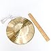 Copper Hand Gongs, Handmade Small Gong, Traditional Percussion Musical Instrument With Percussion Stick, Gift for Yogo, Meditation, Sports Games, Pet Training, Warnings(Treble)