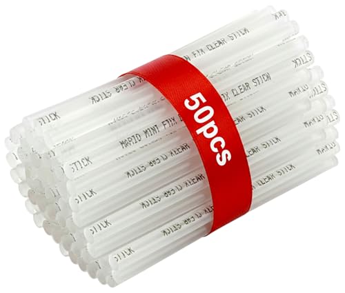 Image of Mario Mini Transparent 7mm Hot Melt Glue Sticks for 20W Glue Gun (50 Pcs) | Strong Adhesive for DIY, Art & Craft, Repairs | Mini Glue Gun Sticks