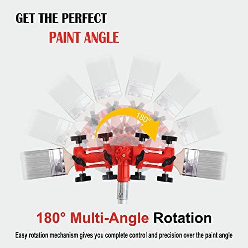 Multi Angle Paint Brush Extender, Paint Edger Tool For High Ceilings, Walls Corner, Trim Painting Tools, Long Handle Paint Brush Roller Holder Adapter, Threaded Extension Pole Attachment #TOP1