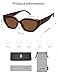 SOJOS Trendy Cute Cat Eye Polarized Sunglasses for Women Fashion Cateye Womens Sunnies SJ2237, Burgundy Frame Brown Lens