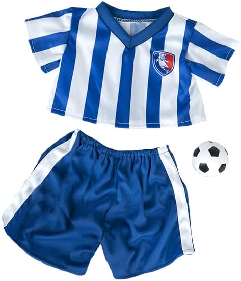 All-Stars - Uniforme de fútbol con pelota de fútbol para juguete de peluche, uniforme de fútbol para ti juguete suave, se adapta a la mayoría de