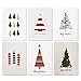 48-Pack Merry Christmas Greeting Cards Bulk Box Set - Winter Holiday Xmas Greeting Cards with Cute Christmas Tree Illustrations, Envelopes Included, 4.5 x 6.25 Inches