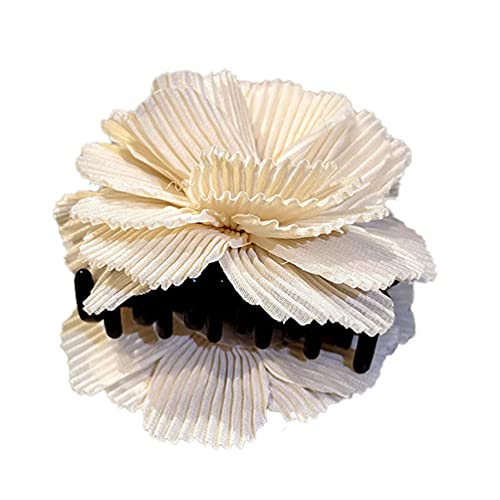 Silk Flower Hair Claw Clip Ponytail Holder Hair Jaw Barrettes Hair Accessories For Women Girls #TOP11