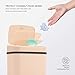 Ninestars DZT-12-5WH Bedroom or Bathroom Automatic Touchless Infrared Motion Sensor Trash Can, 3 Gal 12 L, ABS Plastic (Rectangular, Cream) Trashcan