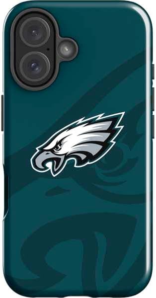 Skinit Impact Phone Case Compatible with iPhone 16 Plus - Officially Licensed NFL Philadelphia Eagles Retro Logo Design