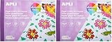 APLI 16651 - Bloc Papel Charol Surtido 32 x 24 cm 10 Hojas (Paquete de 2)