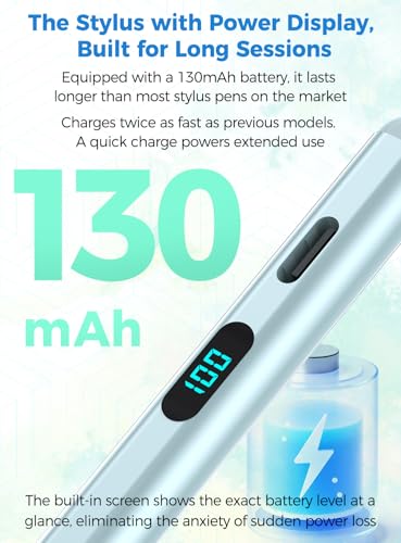 Stylet pour iPad compatible Air M2 M3 et Pro M4 bleu aimanté