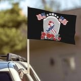 Peace Officers Memorial Day Gravestone car flag 12x18 inch Double-sided printing car decoration flag Double fabric sewing outdoor flags banner (Flagpole not included)