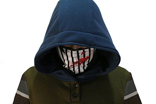 Uyecos Cosplay Hoodie Ticci Toby Hoodie Men's Thicken Pullover Jacket Sweater Cosplay Costume (Men's Size L, Army Green) #TOP4