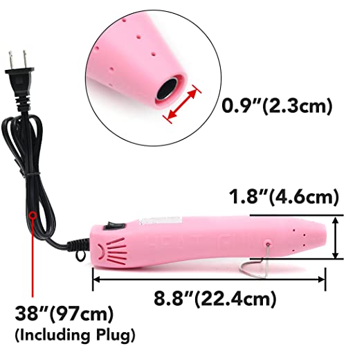 Upgraded Bubble Removing Tool For Epoxy Resin And Acrylic Art, Diy Glitter Tumblers, Specially-Designed Heat Gun For Making Acrylic Resin Travel Mugs Tumblers To Remove Air Bubbles (8.8"X1.8" Pink) #TOP1