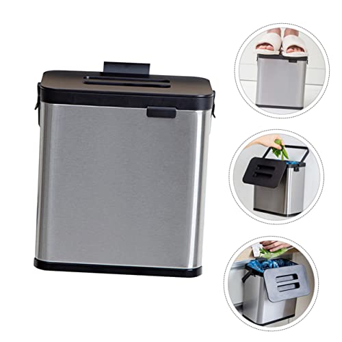 Caneca de basura rectangular para colgar de pared miniatura 7