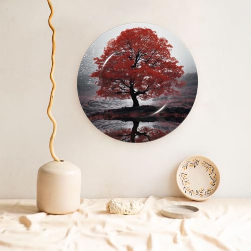 Assiette décorative en porcelaine anglaise artisanale 17,8 cm avec support
