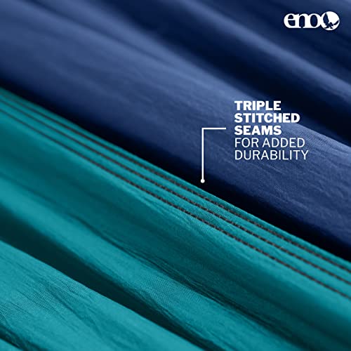 Eno Doublenest Hammock - Lightweight, Portable, 1 To 2 Person Hammock - For Camping, Hiking, Backpacking, Travel, A Festival, Or The Beach - Seafoam/Navy #TOP4